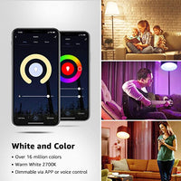 New LE LampUX WiFi Smart Light Bulb, Smart bulb Works with Alexa, Google Home, RGBW Multicolor and Soft Warm White Wifi Bulb with APP Remote Control, Timer,Color Changing Dimmable 9W A19 E26 LED Bulb, No Hub Required