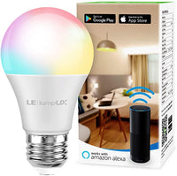 New LE LampUX WiFi Smart Light Bulb, Smart bulb Works with Alexa, Google Home, RGBW Multicolor and Soft Warm White Wifi Bulb with APP Remote Control, Timer,Color Changing Dimmable 9W A19 E26 LED Bulb, No Hub Required