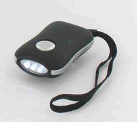 LED Wind-up Torch Light! Highly efficient wind-up torch generates power by turning the handle to charge the internal rechargeable battery. Torch can be powered for up to 8-10 minutes with just 1 minute of winding.