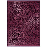 New Wayfair Orben Shag Wineberry Red Area Rug by Andover Mills, non slip backing ! 3 Ft 4 Inch X 5 Ft!