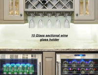 Epicureanist 15-Glasses Sectional Wine Glass Hanger