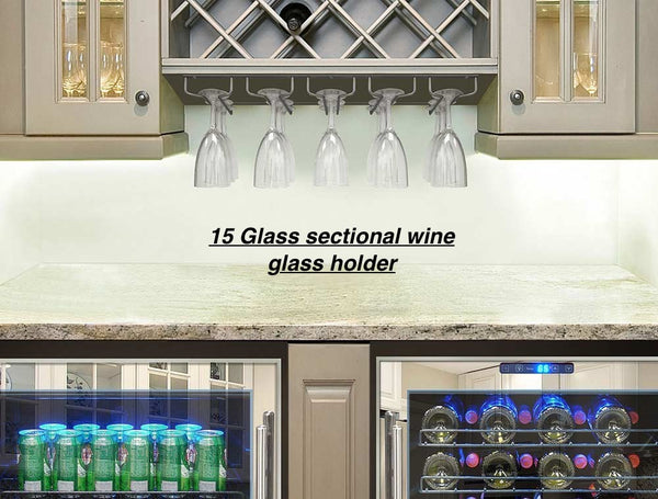 Epicureanist 15-Glasses Sectional Wine Glass Hanger