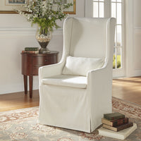 Brand new in box! Beautiful Lefebre Solid Wood Frame Wingback Chair by Birch Lane in Ivory Cream! Retails $529+