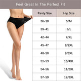 New Wingslove 3 Pack Women's Plus Size Comfort Soft Cotton Underwear High-Cut Brief Panty Sz 3X!