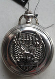 New Collectible Franklin Mint - Pocket Watch - Harley Davidson "Wings of Glory" with chain and pouch