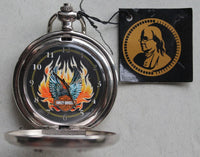 New Collectible Franklin Mint - Pocket Watch - Harley Davidson "Wings of Glory" with chain and pouch