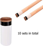 New Winorda 20 Pieces 12mm Cue Tips Pool Billiard Cues Tips Replacement Screw-on Tips with White Pool Cue Stick Ferrules