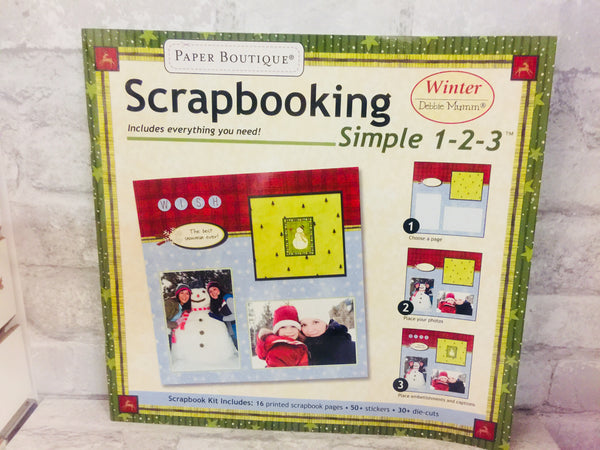Brand new Scrapbooking Simple 1-2-3 "Winter" Debbie Mumm (Paper Boutique) Paperback!