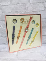 My Wish 9 Piece Interchangeable Watch set in Gift Box! Batteries Included! Great for Women & Teens!