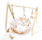 New Hooyax Wooden Baby Gym, Foldable Baby Play Gym Frame Wood Activity Gym Center