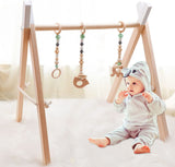 New Hooyax Wooden Baby Gym, Foldable Baby Play Gym Frame Wood Activity Gym Center