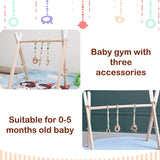 New Hooyax Wooden Baby Gym, Foldable Baby Play Gym Frame Wood Activity Gym Center
