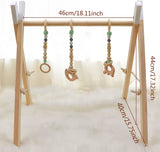 New Hooyax Wooden Baby Gym, Foldable Baby Play Gym Frame Wood Activity Gym Center