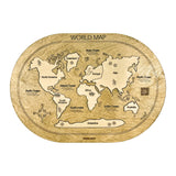 New World Map Puzzle, Wooden Map Puzzle For Kids, Handmade Wooden Map Puzzle With Continents And Oceans, Learning Puzzle