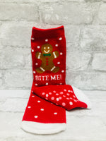 Brand new Women's/Teens Christmas Slipper Socks, Non skid bottoms! One Size! Fits Sz 5-11!