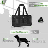 New X-ZONE PET Cat Carrier Dog Carrier Pet Carrier for Small Medium Cats Dogs Puppies of 15 Lbs,Airline Approved Soft Sided Pet Travel Carrier,Dog Carriers for Small Dogs - Black Large!