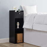 Yak About It Extra Tall Nightstand - Black! Ideal extra tall nightstand for raised beds