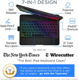 New in box! YEKBEE iPad Keyboard Case for iPad 2018 (6th Gen) - iPad 2017 (5th Gen) - iPad Pro 9.7 - iPad Air 2 & 1 - Thin & Light - 135° Folding - Wireless/BT - Backlit 10 Color - iPad Case with Keyboard (Black)