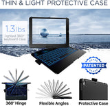 New in box! YEKBEE iPad Keyboard Case for iPad 2018 (6th Gen) - iPad 2017 (5th Gen) - iPad Pro 9.7 - iPad Air 2 & 1 - Thin & Light - 135° Folding - Wireless/BT - Backlit 10 Color - iPad Case with Keyboard (Black)