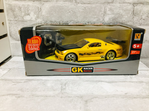 Brand new Turbo Battery Operated Radio Control GK Racer Series Car! Ages 5+ Yellow!