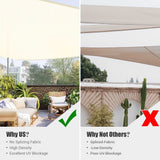 New Wayfair Yescom 11Ft 97% UV Block Triangle Sun Shade Sail Outdoor Cover Net Awning Canopy, Ivory