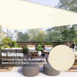 New Wayfair Yescom 11Ft 97% UV Block Triangle Sun Shade Sail Outdoor Cover Net Awning Canopy, Ivory