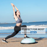 New Half Yoga Exercise Ball with Resistance Bands, 64 Inch, MInt Green by Zelus Fitness