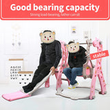 New Toddler Slide and Swing Set 4 in 1 Kids Climber Slide Set with Basketball Hoop Toddler Swing Set for Indoor and Outdoors Playground Play Set (Giraffe Pink) Retails $250 w/tax!