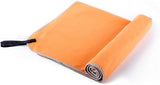 New SYOURSELF 40X20 Microfiber Sports & Travel Towel-Fast Dry, Lightweight, Absorbent, Soft - Perfect for Beach Yoga Fitness Bath Camping + Travel Bag & Carabiner Clip! Orange!
