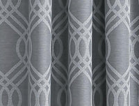 New Eclipse Zana Trellis Blackout Curtain Panels, set of 2, Grey! 40" X 84" Each!