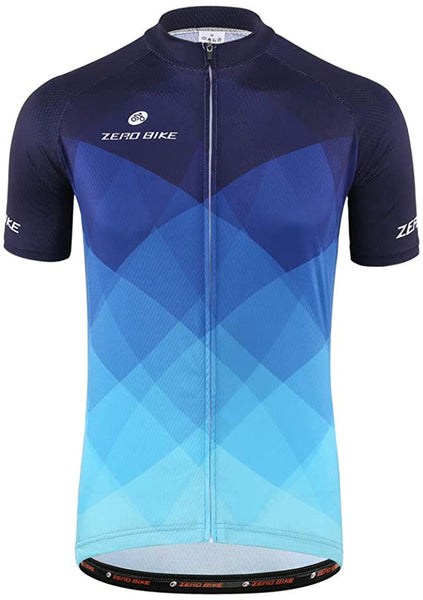 New with tags! ZEROBIKE® Cycling Jersey Jacket Mens Short Sleeve Breathable Bike Shirt Full Zipper Mountain Top Pockets, Sz XL!