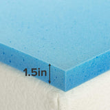 New Zinus OLB-MGT-150Q 1.5 Inch Gel Memory Foam Mattress Topper, Queen! Comes compressed rolled in box for easy transport! Retails $105+