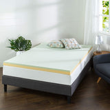 New Zinus 3 Inch Green Tea Memory Foam Mattress Topper, QUEEN! Comes compressed rolled in box for easy transport!