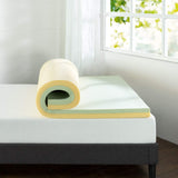 New Zinus 3 Inch Green Tea Memory Foam Mattress Topper, Full/Double! Comes compressed rolled in box for easy transport!