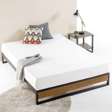 New in box! ZINUS GOOD DESIGN Award Winner Suzanne 10 Inch Metal and Wood Platform Bed Frame / No Box Spring Needed / Wood Slat Support, Brown, Twin! Retails $207+