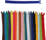 New Sewing Zippers, 100PCS Segarty Nylon Coil Invisible Zippers Bulk 25 Colours, Tailor Sewer Tools Garment Accessories for Sewing Crafts, 16 Inch