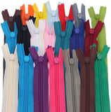 New Sewing Zippers, 100PCS Segarty Nylon Coil Invisible Zippers Bulk 25 Colours, Tailor Sewer Tools Garment Accessories for Sewing Crafts, 16 Inch
