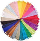 New Sewing Zippers, 100PCS Segarty Nylon Coil Invisible Zippers Bulk 25 Colours, Tailor Sewer Tools Garment Accessories for Sewing Crafts, 16 Inch