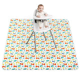 New Zooawa Baby Splat Mat, Anti-Slip Waterproof Splash Spill Floor Mat Under Highchairs, Machine Washable Multi-Purpose Play Picnic Mat & Arts Crafts Drawing Table Cloth for Baby Toddler, Dinosaur