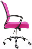 Modern Home BKPINK Zuna Mid-Back Office Chair, Black/Pink w/lumbar support! A gas lift lever and butterfly mechanism let you tilt, swivel, and adjust the height of this seat! Retails $391 W/Tax!